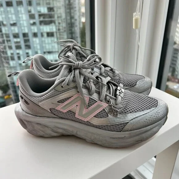 GANNI x New Balance Silver and Pink FFT Trainers - Picture 2 of 9